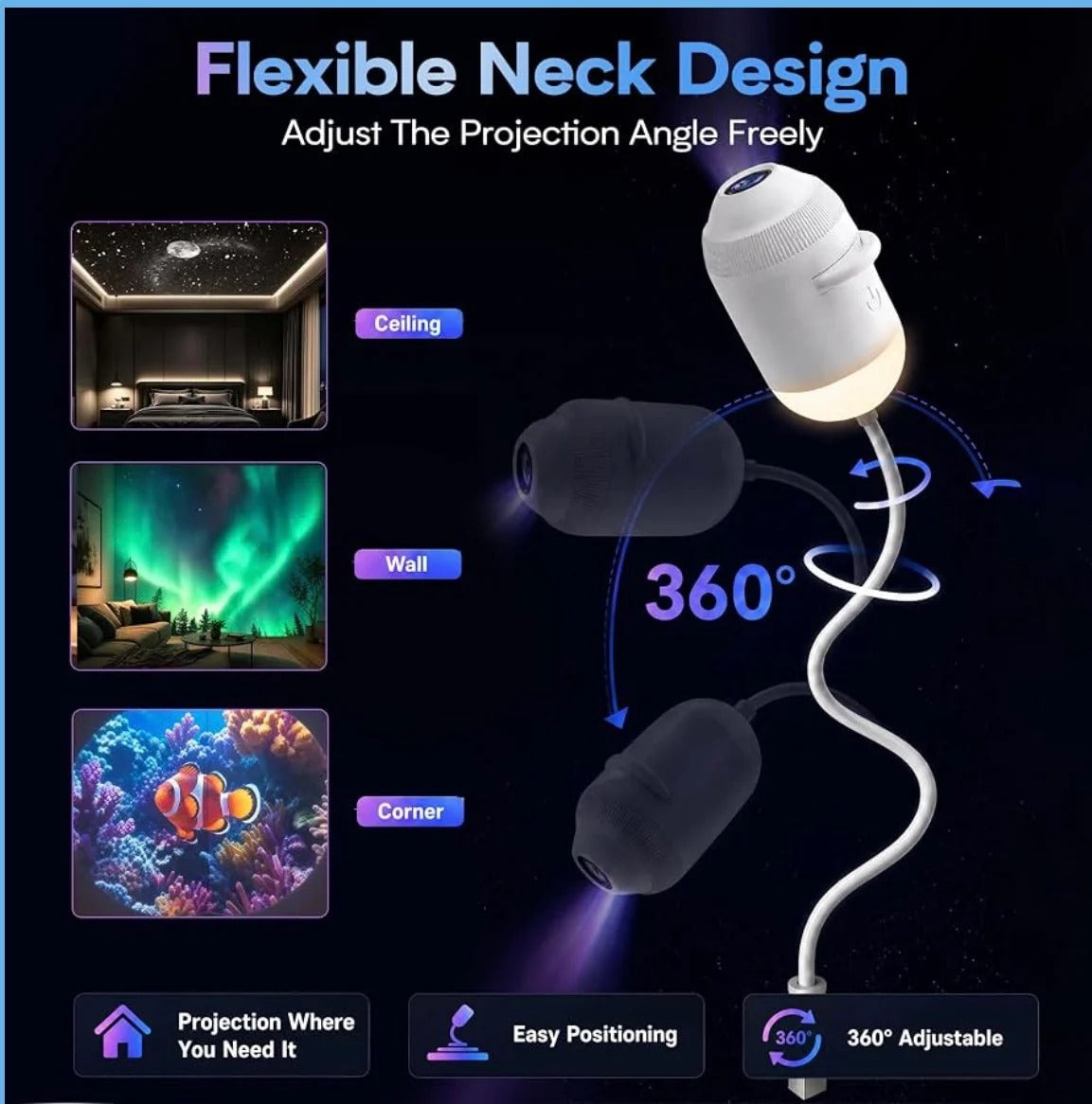 3-in-1 Starry Sky Projector – Make Your Room Glow