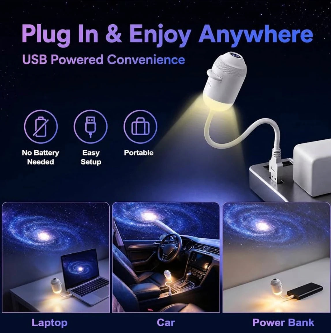 6-in-1 Galaxy Star Projector – Turn Your Ceiling Into Space