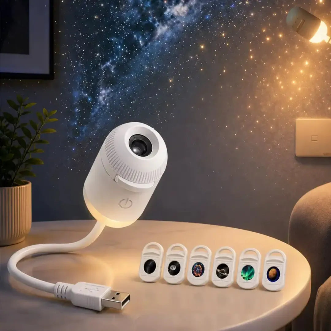 6-in-1 Galaxy Star Projector – Turn Your Ceiling Into Space
