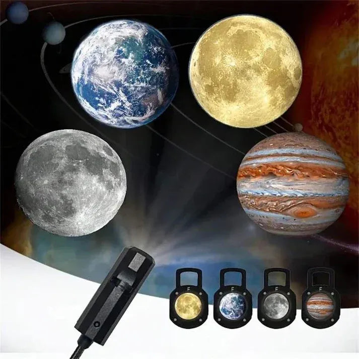 Moon & Planet Projector Lamp - 3 Lense Projector Lamp